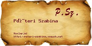 Péteri Szabina névjegykártya