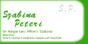 szabina peteri business card